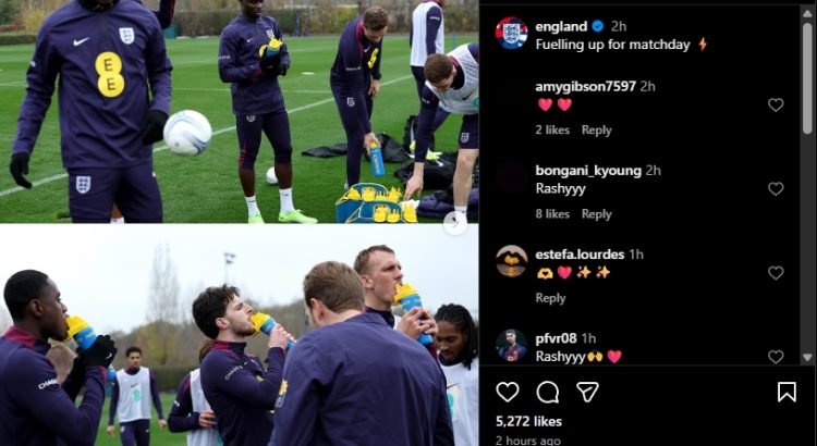 Inggris Unggah Sesi Latihan